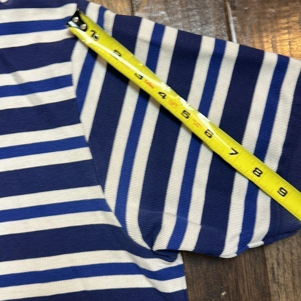 Vintage 90’s Men’s Ralph Lauren Navy Striped Polo Short Sleeve Shirt Size L